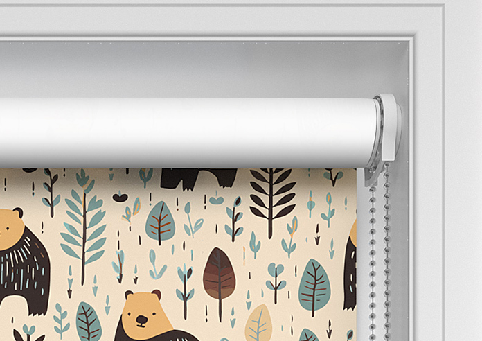 Bear Necessities, Soft Teal - Twist&Fit Roller Blind - Image 10